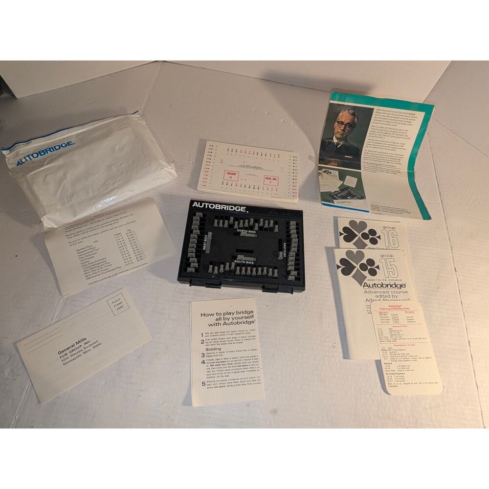 Vintage 1957 Auto Bridge PB Play-Yourself Set Alfred Sheinwold Complete